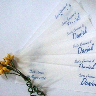 bomboniere solidali bigliettini